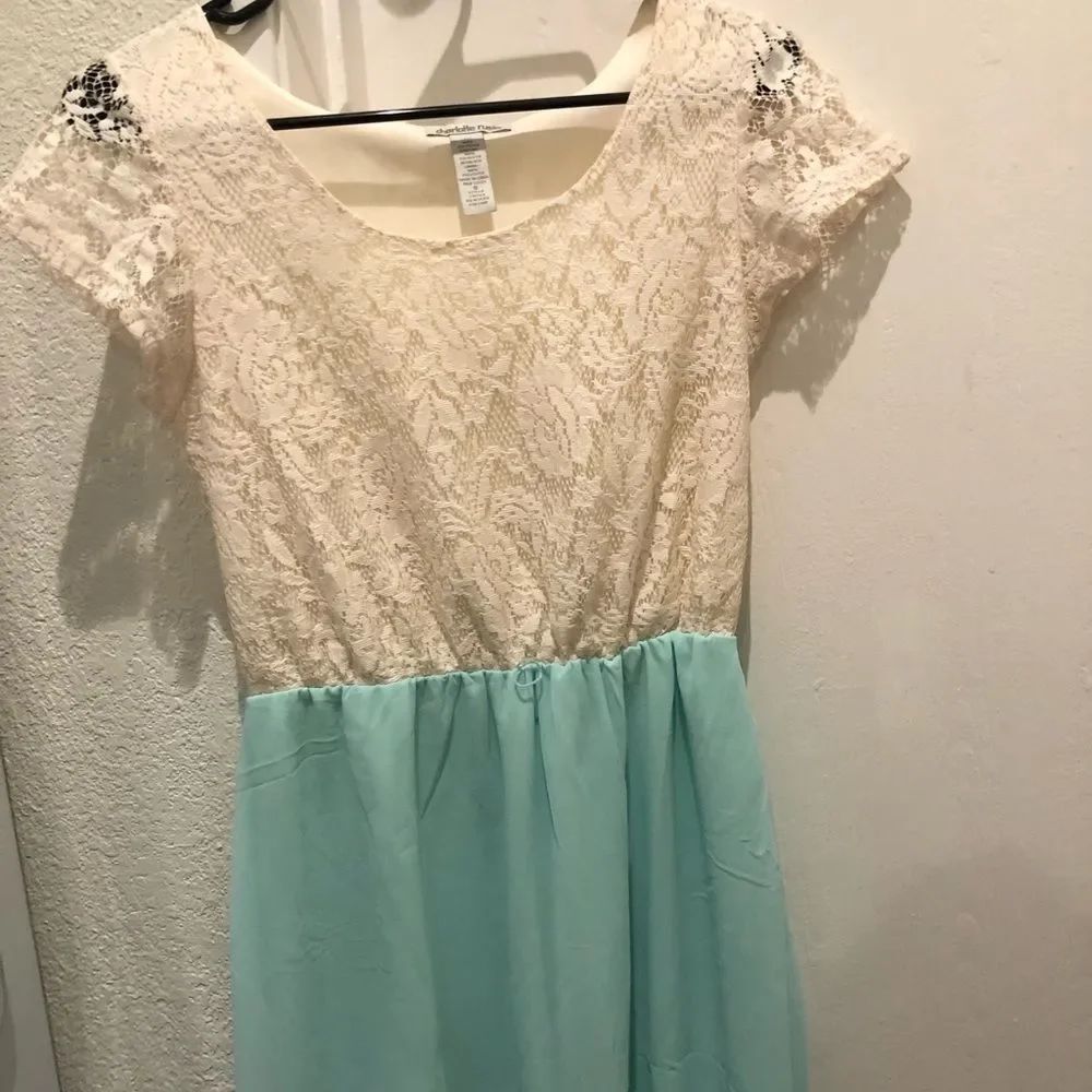 Charlotte Russe White and Blue Dress Size Small